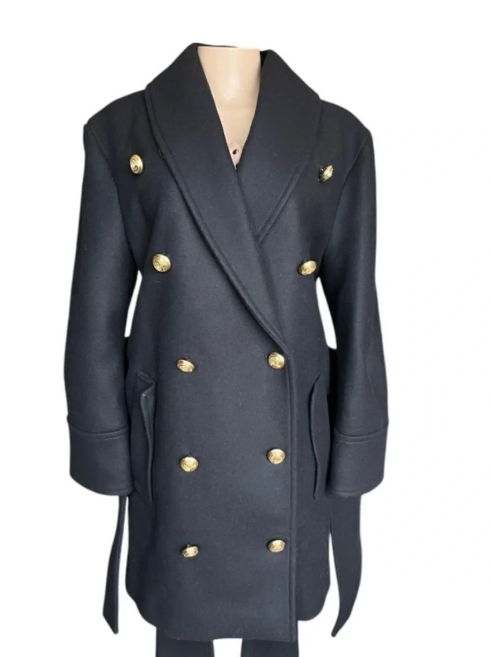 Authentic Balmain X H&M Collab wool blend Coat